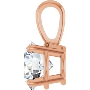 14K Rose 1 CTW Lab-Grown Diamond Pendant Ethereal Legacy Boutiques