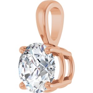 14K Rose 1 CTW Lab-Grown Diamond Pendant Ethereal Legacy Boutiques
