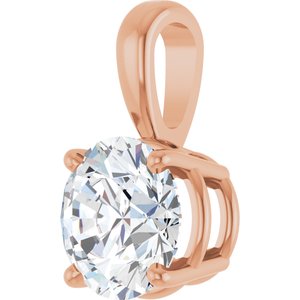 14K Rose 1 1/4 CT Lab-Grown Diamond Pendant Ethereal Legacy Boutiques