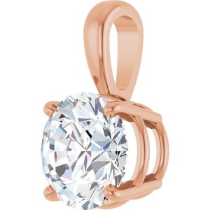 14K Rose 2 CT Lab-Grown Diamond Pendant Ethereal Legacy Boutiques