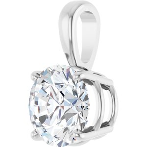 14K White 2 CT Lab-Grown Diamond Pendant Ethereal Legacy Boutiques