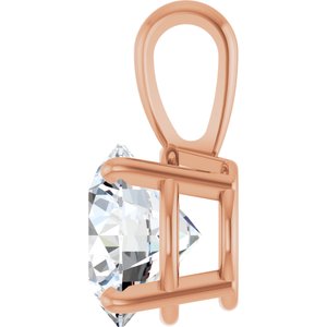 14K Rose 2 CT Lab-Grown Diamond Pendant Ethereal Legacy Boutiques