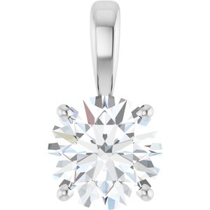 14K White 1 1/4 CT Lab-Grown Diamond Pendant Ethereal Legacy Boutiques