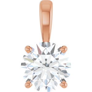 14K Rose 1 1/4 CT Lab-Grown Diamond Pendant Ethereal Legacy Boutiques