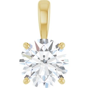 14K Yellow 2 CT Lab-Grown Diamond Pendant Ethereal Legacy Boutiques