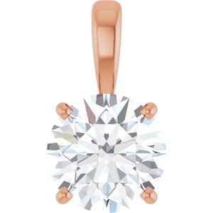 14K Rose 2 CT Lab-Grown Diamond Pendant Ethereal Legacy Boutiques