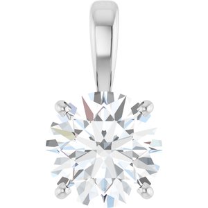 14K White 2 CT Lab-Grown Diamond Pendant Ethereal Legacy Boutiques