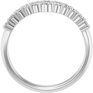 Platinum 3/8 CTW Lab-Grown Diamond Contour Band Ethereal Legacy Boutiques