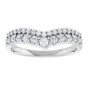 Platinum 3/8 CTW Lab-Grown Diamond Contour Band Ethereal Legacy Boutiques