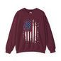 Distressed American Flag Crewneck Sweatshirt The Devil's Pickle