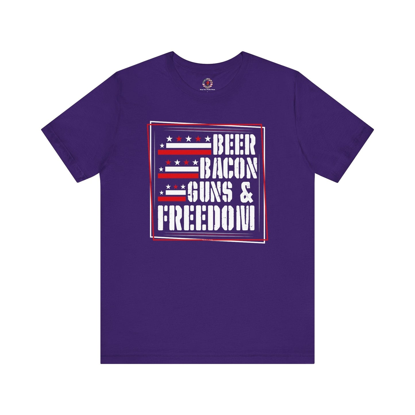 Beer Bacon Guns and Freedom T-Shirt The Devil's Pickle