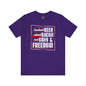 Beer Bacon Guns and Freedom T-Shirt The Devil's Pickle