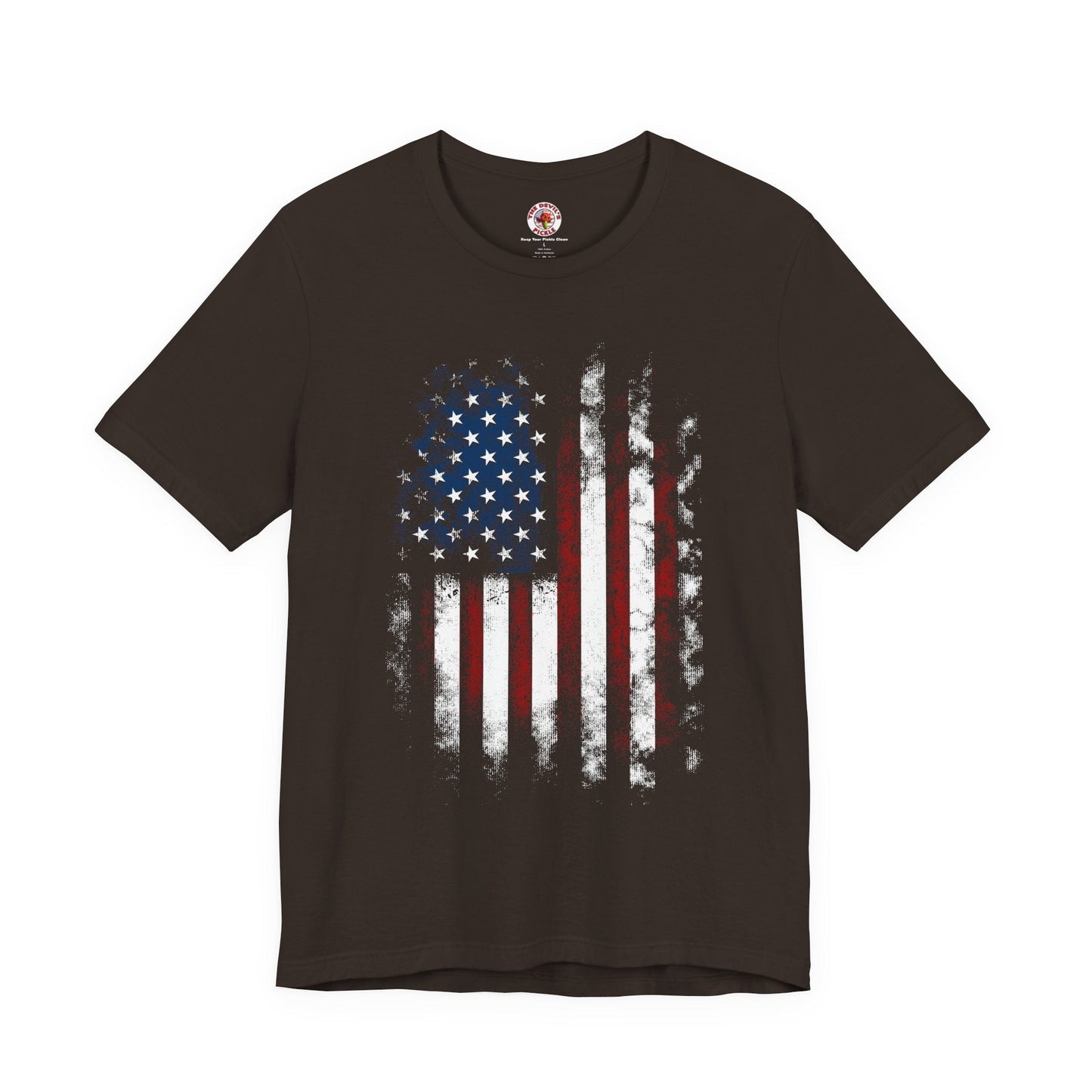 Distressed American Flag T-Shirt The Devil's Pickle