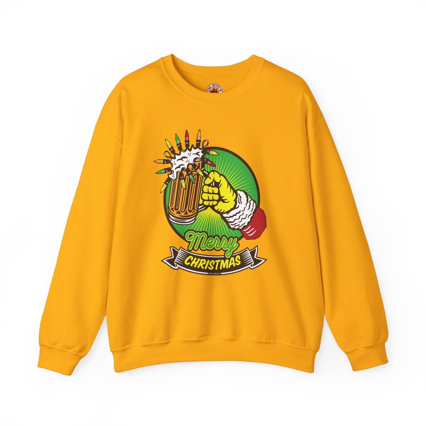 Merry Christmas Beer Crewneck Sweatshirt The Devil's Pickle
