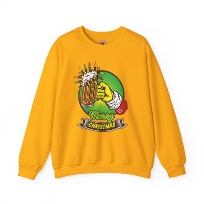 Merry Christmas Beer Crewneck Sweatshirt The Devil's Pickle