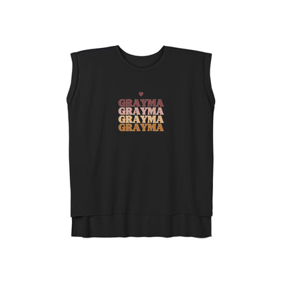 Women’s Flowy Rolled Cuffs Muscle Tee Grayceful LLC
