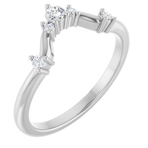 Platinum 1/8 CTW Lab-Grown Diamond Contour Band Ethereal Legacy Boutiques