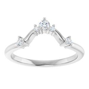 Platinum 1/8 CTW Lab-Grown Diamond Contour Band Ethereal Legacy Boutiques