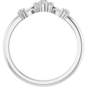 Platinum 1/8 CTW Lab-Grown Diamond Contour Band Ethereal Legacy Boutiques