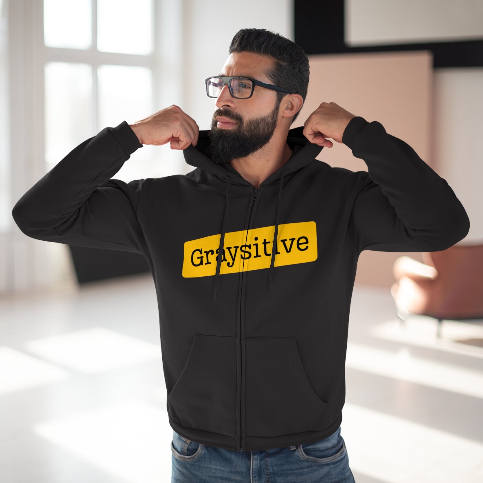 Unisex Hooded Zip Sweatshirt Grayceful LLC