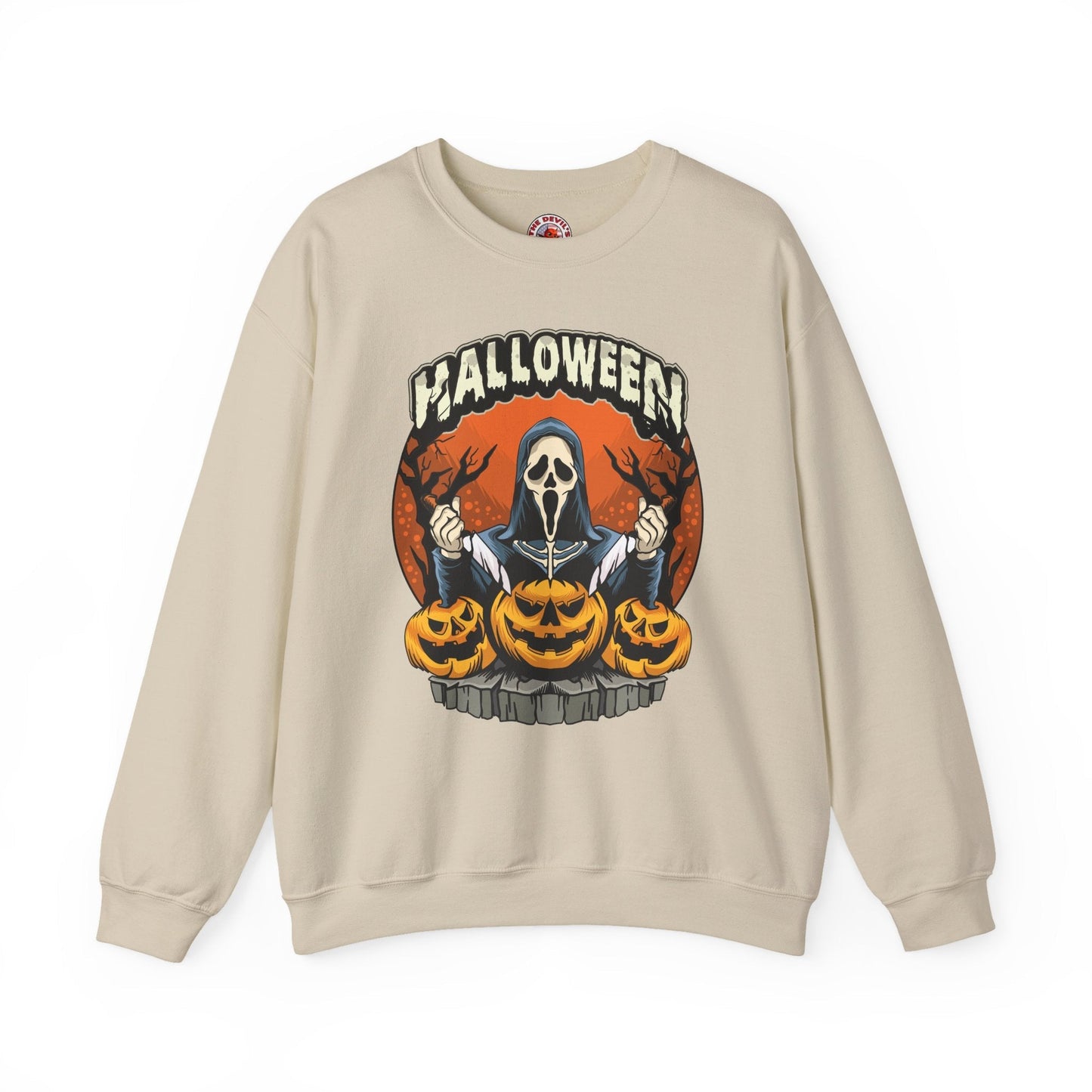 Screamer Killer Ghost Halloween Crewneck Sweatshirt The Devil's Pickle
