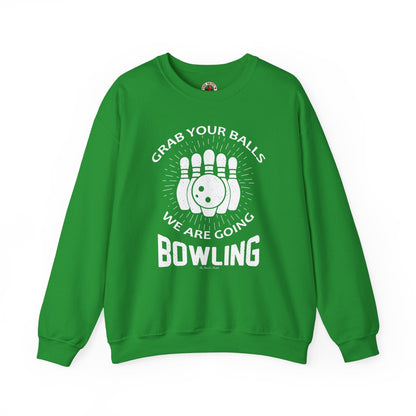 Grab Your Balls We Are Going Bowling Crewneck Sweatshirt The Devil's Pickle
