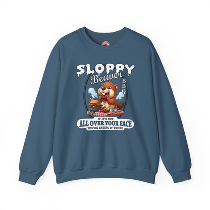 Sloppy Beaver BBQ Crewneck Sweatshirt The Devil's Pickle