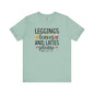 Leggings Leaves and Lattes Please T-Shirt