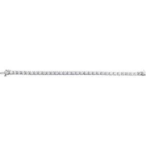 14K White 10 CTW Lab-Grown Diamond Line 7 1/4" Bracelet Ethereal Legacy Boutiques
