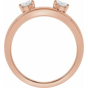 14K Rose 1/2 CTW Lab-Grown Diamond Wrap-Style Ring Enhancer Ethereal Legacy Boutiques