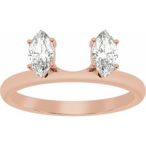 14K Rose 1/2 CTW Lab-Grown Diamond Wrap-Style Ring Enhancer Ethereal Legacy Boutiques