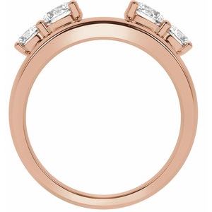 14K Rose 1 CTW Lab-Grown Diamond Wrap-Style Ring Enhancer Ethereal Legacy Boutiques
