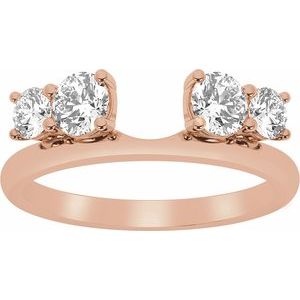 14K Rose 1 CTW Lab-Grown Diamond Wrap-Style Ring Enhancer Ethereal Legacy Boutiques