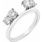 Platinum 1 CTW Lab-Grown Diamond Wrap-Style Ring Enhancer Ethereal Legacy Boutiques