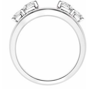 14K White 1 CTW Lab-Grown Diamond Wrap-Style Ring Enhancer Ethereal Legacy Boutiques