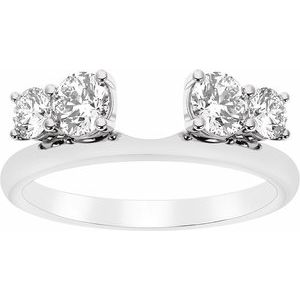 Platinum 1 CTW Lab-Grown Diamond Wrap-Style Ring Enhancer Ethereal Legacy Boutiques