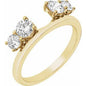 14K Yellow 1 CTW Lab-Grown Diamond Wrap-Style Ring Enhancer Ethereal Legacy Boutiques