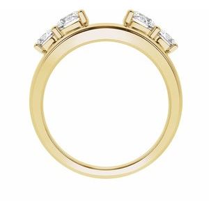 14K Yellow 1 CTW Lab-Grown Diamond Wrap-Style Ring Enhancer Ethereal Legacy Boutiques