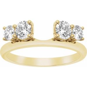 14K Yellow 1 CTW Lab-Grown Diamond Wrap-Style Ring Enhancer Ethereal Legacy Boutiques