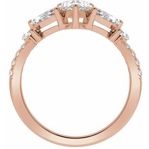 14K Rose 1 1/2CTW Lab-Grown Diamond Contour Band Ethereal Legacy Boutiques