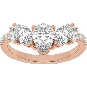 14K Rose 1 1/2CTW Lab-Grown Diamond Contour Band Ethereal Legacy Boutiques