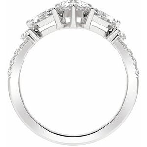 14K White 1 1/2CTW Lab-Grown Diamond Contour Band Ethereal Legacy Boutiques