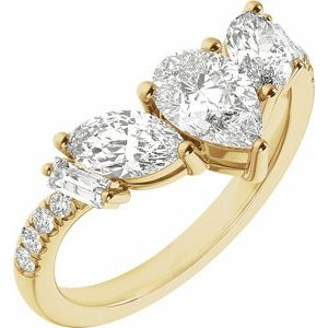14K Yellow 1 1/2CTW Lab-Grown Diamond Contour Band Ethereal Legacy Boutiques