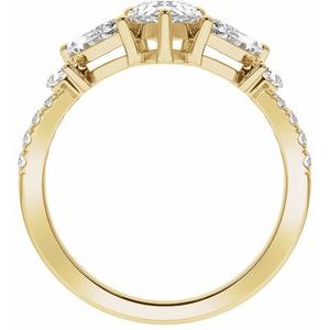 14K Yellow 1 1/2CTW Lab-Grown Diamond Contour Band Ethereal Legacy Boutiques