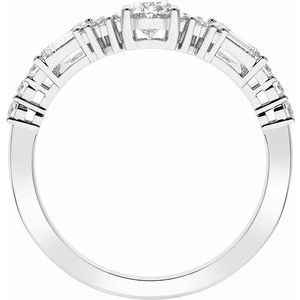 Platinum 1 CTW Lab-Grown Diamond Contour Band Ethereal Legacy Boutiques