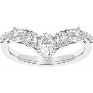 Platinum 1 CTW Lab-Grown Diamond Contour Band Ethereal Legacy Boutiques