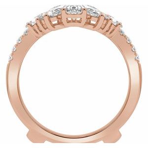 14K Rose 2 CTW Lab-Grown Diamond Ring Guard Ethereal Legacy Boutiques