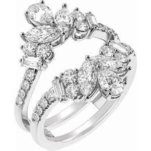 Platinum 2 CTW Lab-Grown Diamond Ring Guard Ethereal Legacy Boutiques
