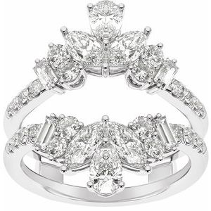Platinum 2 CTW Lab-Grown Diamond Ring Guard Ethereal Legacy Boutiques