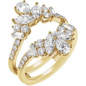 14K Yellow 2 CTW Lab-Grown Diamond Ring Guard Ethereal Legacy Boutiques
